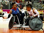 Great Britain take on Japan in the Wheelchair Rugby