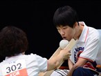 Jeong Ho-Won of Republic of Korea competes in the Boccia