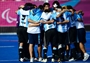 Argentina players celebrate their win
