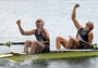 Hamish Bond and Eric Murray of New Zealand celebrate after winning gold 