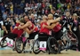 Canada celebrate gold in the men's Wheelchair Basketball