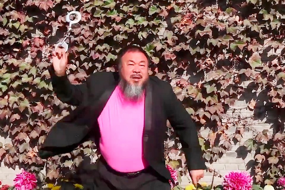 Ai Weiwei in a cover version of Gangnam Style