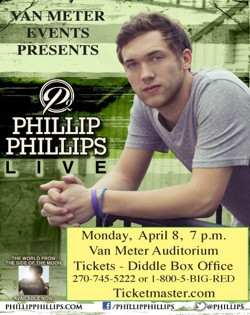 Phillip Phillips, April 7, Van Meter Hall