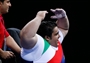 Siamand Rahman of the Islamic Republic of Iran reacts after making a successful lift 