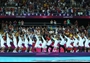 France celebrate on the podium after winning the gold medal against Sweden 