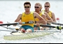 Australian men compete in men's Four heats