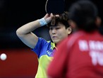 Fan Lei of China competes against Turkey's Neslihan Kavas
