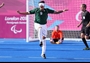 Brazil's Serverino Gabriel da Silva of Brazil celebrates his successful penalty