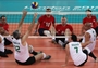 Great Britain play Brazil in the Men's Sitting Volleyball 