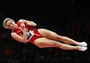 Rosannagh MacLennan of Canada on her way to victory in the Trampoline 