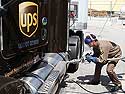 UPS LNG vehicle being fueled