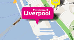 Map showing the location of the Museum of Liverpool