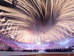 Explosion of light marks the end of a spectacular ceremony 