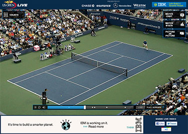 US Open Full Screen Video Console