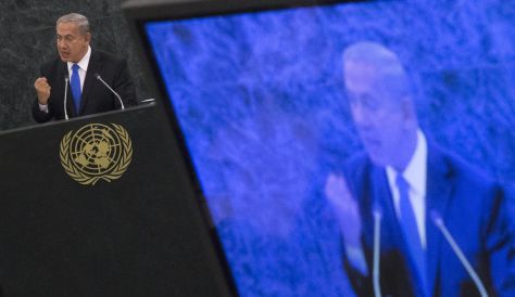 Prime Minister Benjamin Netanyahu at the UN General Assembly, September 2013.
