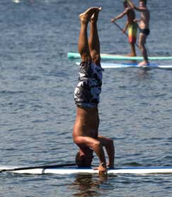 Image of the day: Headstand above water!