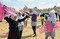 Children fly kites in Gaza for 2011 disaster victims