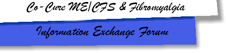[Co-Cure ME/CFS & Fibromyalgia Information Exchange Forum Logo]