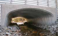 Photo of the open footing structure