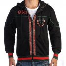 Men Gucci Coats Black Colorful Logo