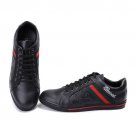 Gucci Lace Up Sneaker With Signature Web Black