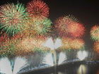 Fireworks displayed during Closing Ceremony of Asian Games