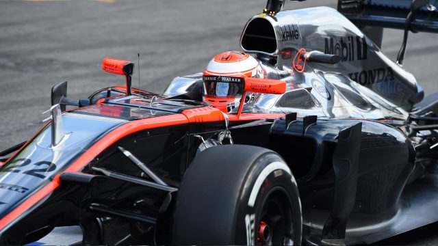 Jenson Button (GBR) McLaren MP4-30 at Formula One Testing, Day One, Barcelona, Spain, 26 February 2015.