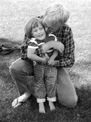 Brautigan and daughter, Ianthe, 1962.