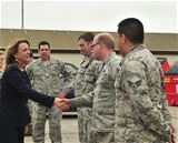 SECAF visits deployed bombers