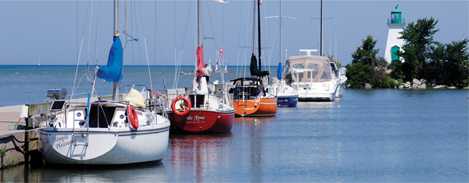 Picture of sailboats along the Port Dalhousie Pier