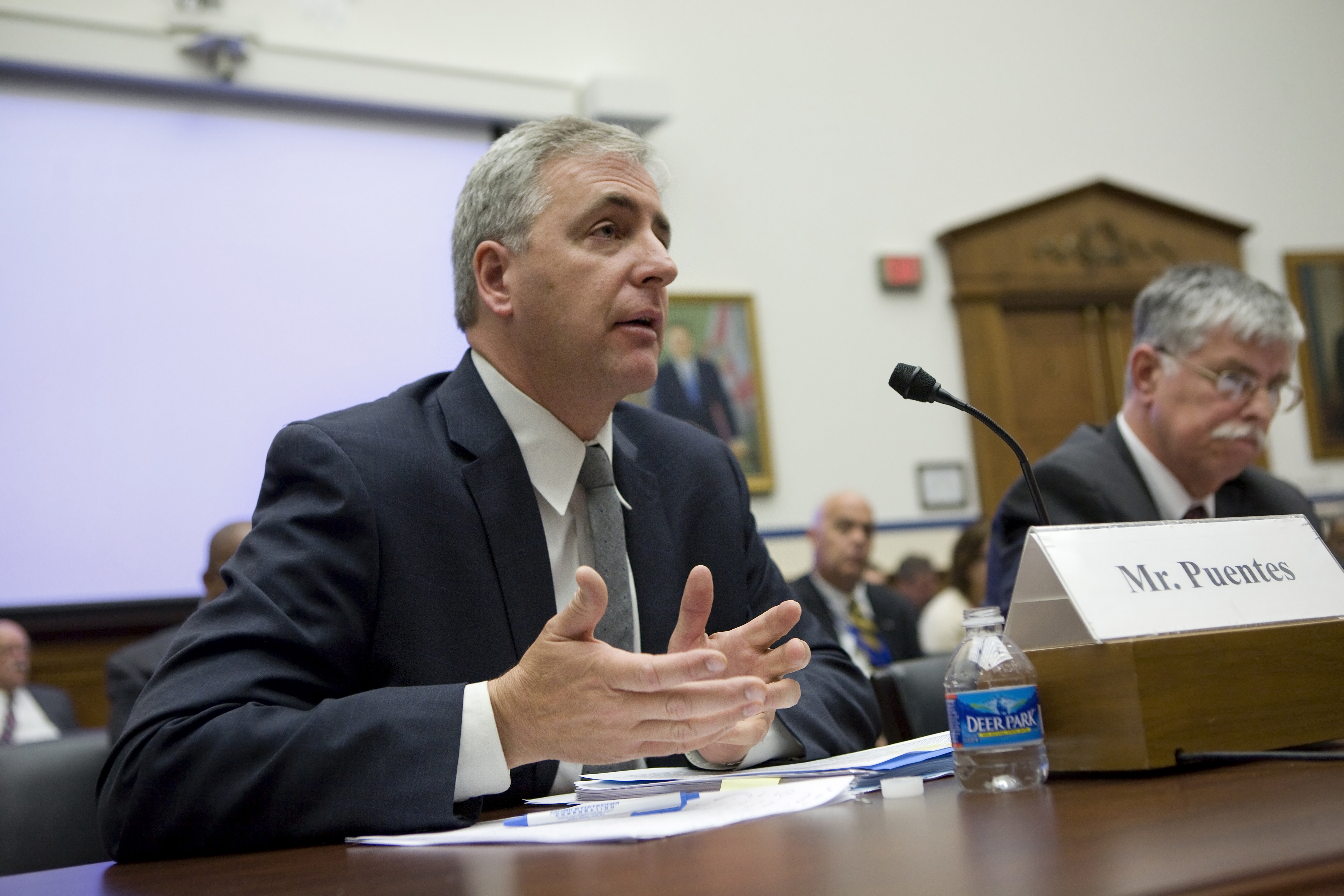 Rob Puentes testifies on strengthening the federal/state partnership on passenger rail (Photo Credit: Chris Maddaloni).