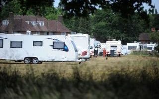 Unauthorised traveller encampments have been reported in in Merrow, Chertsey, Long Ditton, Epsom and Chobham Common in Surrey