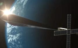 Orbital Reflector - a huge inflatable diamond the length of a football field and the height of a person